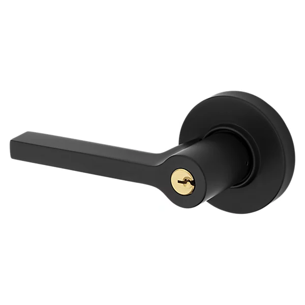 Baldwin - Estate Collection - Keyed Knobs & Levers - 5260 Minneapolis Keyed Door Lever w/ Round Rose (Pre-Configured)
