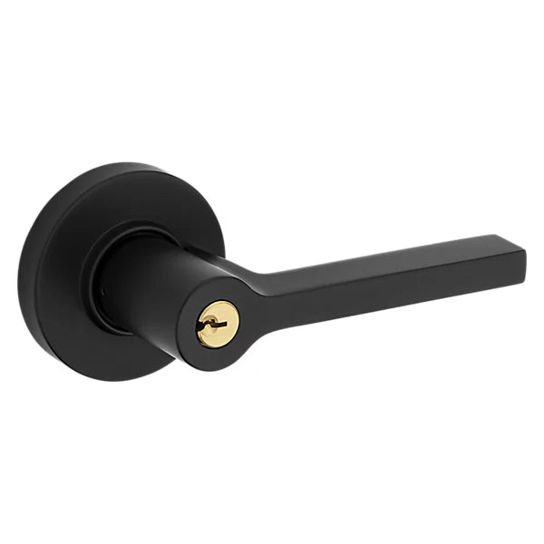Baldwin - Estate Collection - Keyed Knobs & Levers - 5260 Minneapolis Keyed Door Lever w/ Round Rose (Pre-Configured)