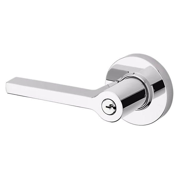 Baldwin - Estate Collection - Keyed Knobs & Levers - 5260 Minneapolis Keyed Door Lever w/ Round Rose (Pre-Configured)