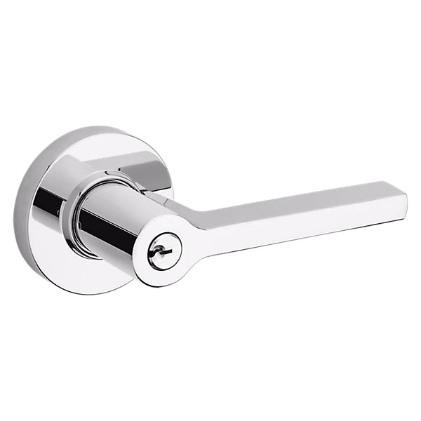 Baldwin - Estate Collection - Keyed Knobs & Levers - 5260 Minneapolis Keyed Door Lever w/ Round Rose (Pre-Configured)