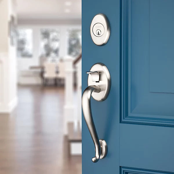 Baldwin - Estate Collection - Tubular Entry Handlesets - Logan Sectional Trim w/ 5015 Classic Knob