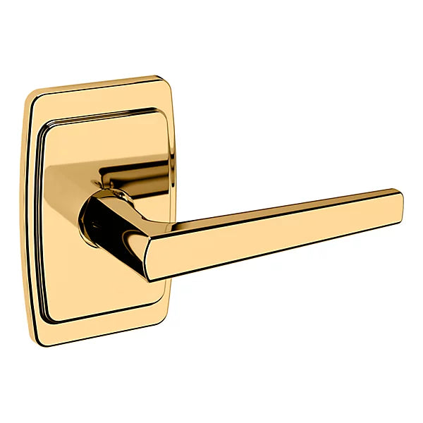 Baldwin - Estate Collection - Knobs & Levers - L024 Palm Springs Door Lever w/ R046 Rose (Pre-Configured)
