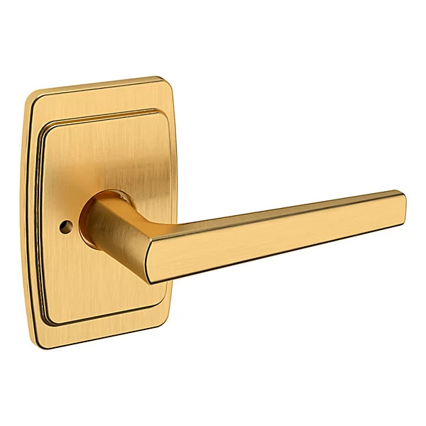 Baldwin - Estate Collection - Knobs & Levers - L024 Palm Springs Door Lever w/ R046 Rose (Pre-Configured)