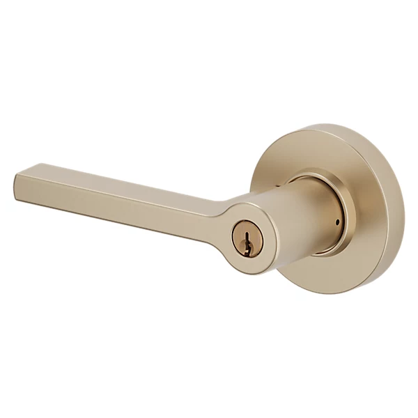 Baldwin - Estate Collection - Keyed Knobs & Levers - 5260 Minneapolis Keyed Door Lever w/ Round Rose (Pre-Configured)