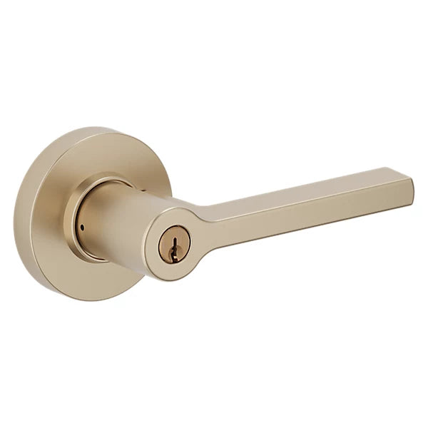 Baldwin - Estate Collection - Keyed Knobs & Levers - 5260 Minneapolis Keyed Door Lever w/ Round Rose (Pre-Configured)