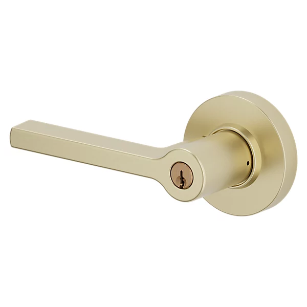 Baldwin - Estate Collection - Keyed Knobs & Levers - 5260 Minneapolis Keyed Door Lever w/ Round Rose (Pre-Configured)