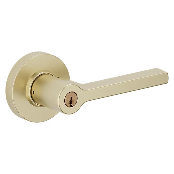 Baldwin - Estate Collection - Keyed Knobs & Levers - 5260 Minneapolis Keyed Door Lever w/ Round Rose (Pre-Configured)