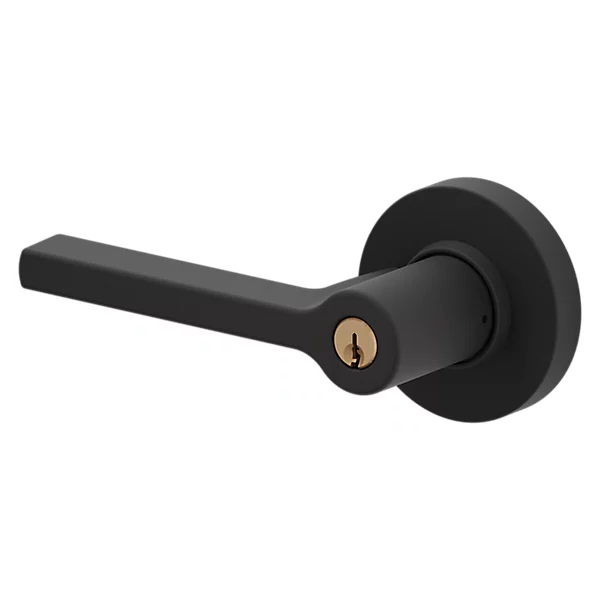 Baldwin - Estate Collection - Keyed Knobs & Levers - 5260 Minneapolis Keyed Door Lever w/ Round Rose (Pre-Configured)