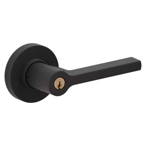 Baldwin - Estate Collection - Keyed Knobs & Levers - 5260 Minneapolis Keyed Door Lever w/ Round Rose (Pre-Configured)