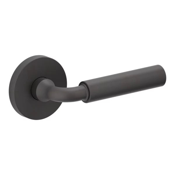 Baldwin - Estate Collection - Knobs & Levers - L031 Gramercy Curved Door Lever w/ 5046 Rose (Pre-Configured)