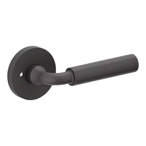 Baldwin - Estate Collection - Knobs & Levers - L031 Gramercy Curved Door Lever w/ 5046 Rose (Pre-Configured)