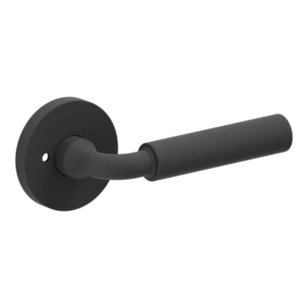 Baldwin - Estate Collection - Knobs & Levers - L031 Gramercy Curved Door Lever w/ 5046 Rose (Pre-Configured)