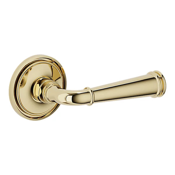 Baldwin - Estate Collection - Knobs & Levers - L033 Briarcrest Door Lever w/ 5070 Rose (Pre-Configured)