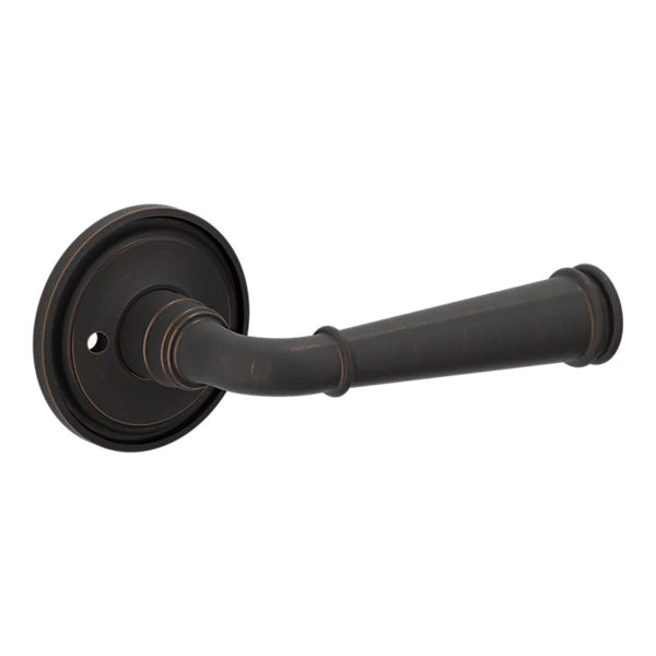 Baldwin - Estate Collection - Knobs & Levers - L033 Briarcrest Door Lever w/ 5070 Rose (Pre-Configured)
