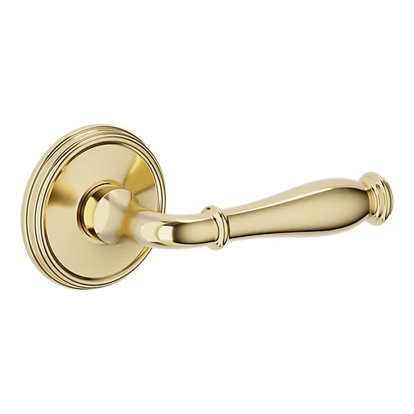 Baldwin - Estate Collection - Knobs & Levers - L034 Nashville Door Lever w/ 5078 Rose (Pre-Configured)