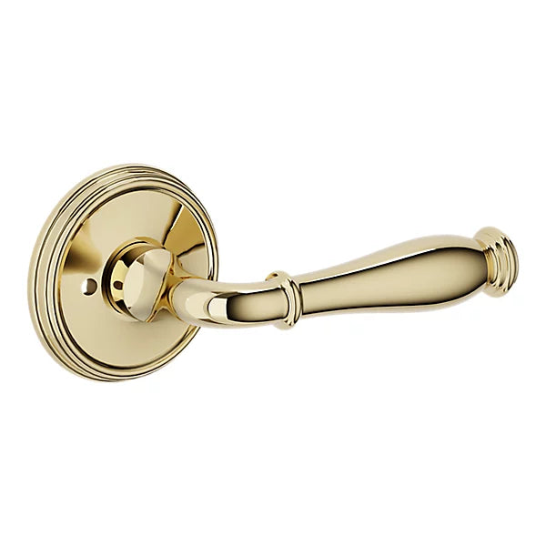 Baldwin - Estate Collection - Knobs & Levers - L034 Nashville Door Lever w/ 5078 Rose (Pre-Configured)