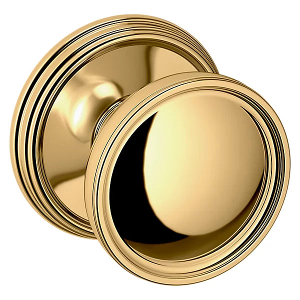 Baldwin - Estate Collection - Knobs & Levers - K012 Tulip Door Knob w/ 5078 Rose (Pre-Configured)