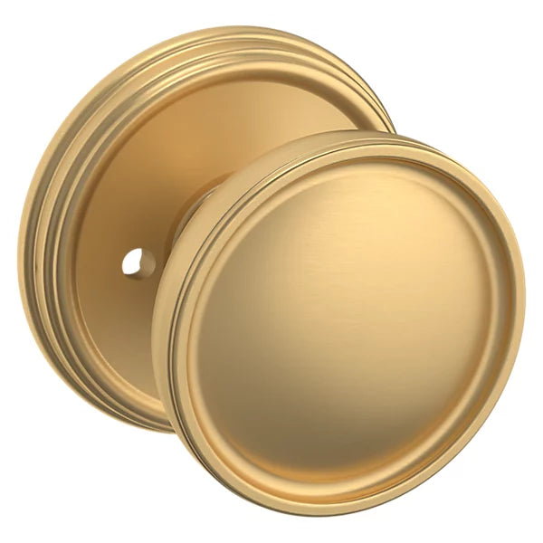 Baldwin - Estate Collection - Knobs & Levers - K012 Tulip Door Knob w/ 5078 Rose (Pre-Configured)