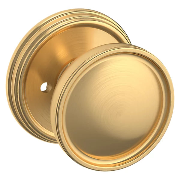 Baldwin - Estate Collection - Knobs & Levers - K012 Tulip Door Knob w/ 5078 Rose (Pre-Configured)