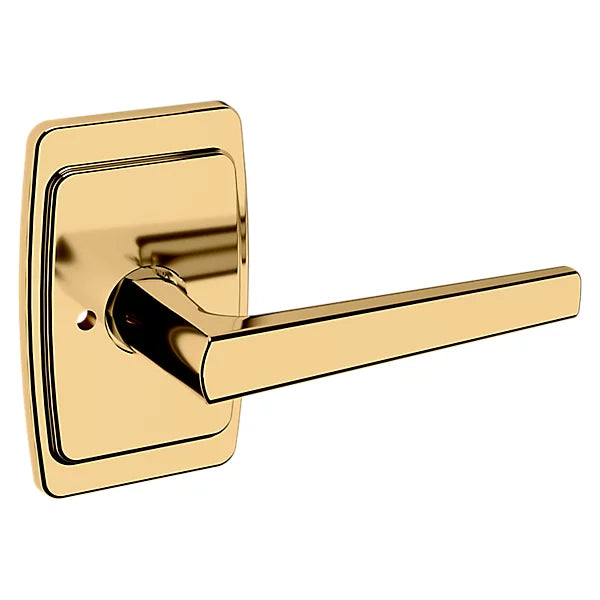 Baldwin - Estate Collection - Knobs & Levers - L024 Palm Springs Door Lever w/ R046 Rose (Pre-Configured)