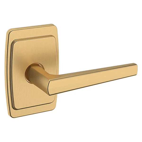 Baldwin - Estate Collection - Knobs & Levers - L024 Palm Springs Door Lever w/ R046 Rose (Pre-Configured)