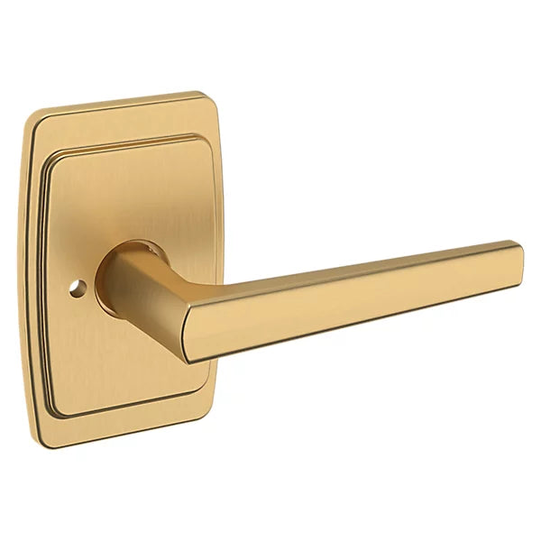 Baldwin - Estate Collection - Knobs & Levers - L024 Palm Springs Door Lever w/ R046 Rose (Pre-Configured)