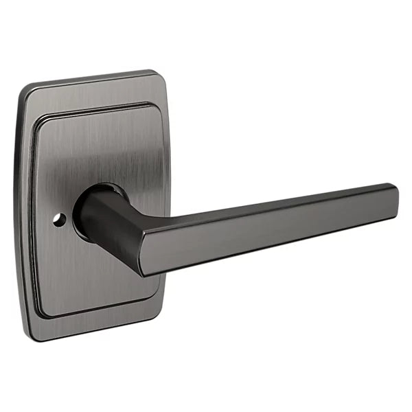 Baldwin - Estate Collection - Knobs & Levers - L024 Palm Springs Door Lever w/ R046 Rose (Pre-Configured)