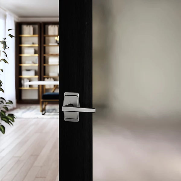 Baldwin - Estate Collection - Knobs & Levers - L024 Palm Springs Door Lever w/ R046 Rose (Pre-Configured)