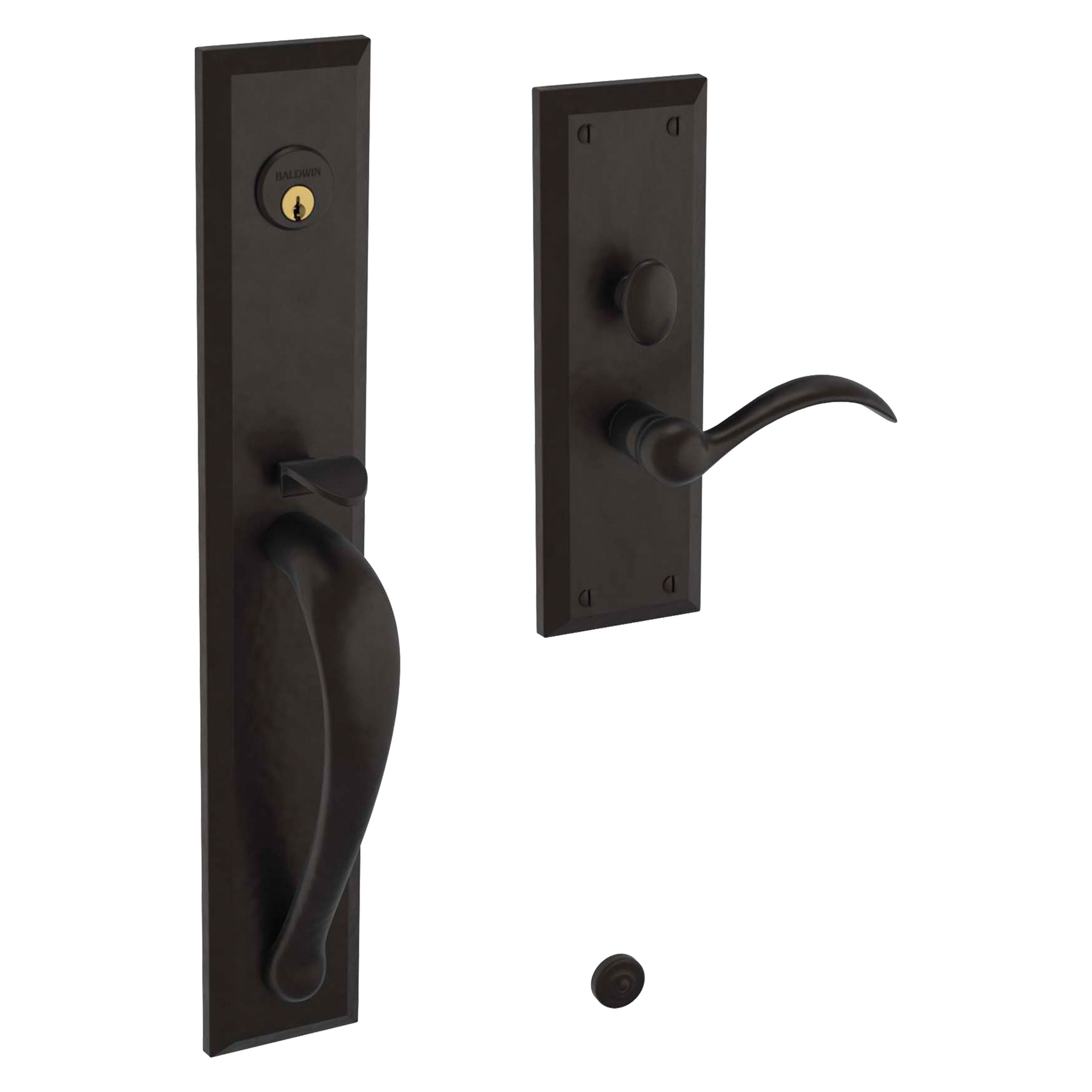 Baldwin - Estate Collection - Mortise Entry Handlesets - Cody Full Escutcheon M504 Mortise Handleset w/ Lever (Trim ONLY)