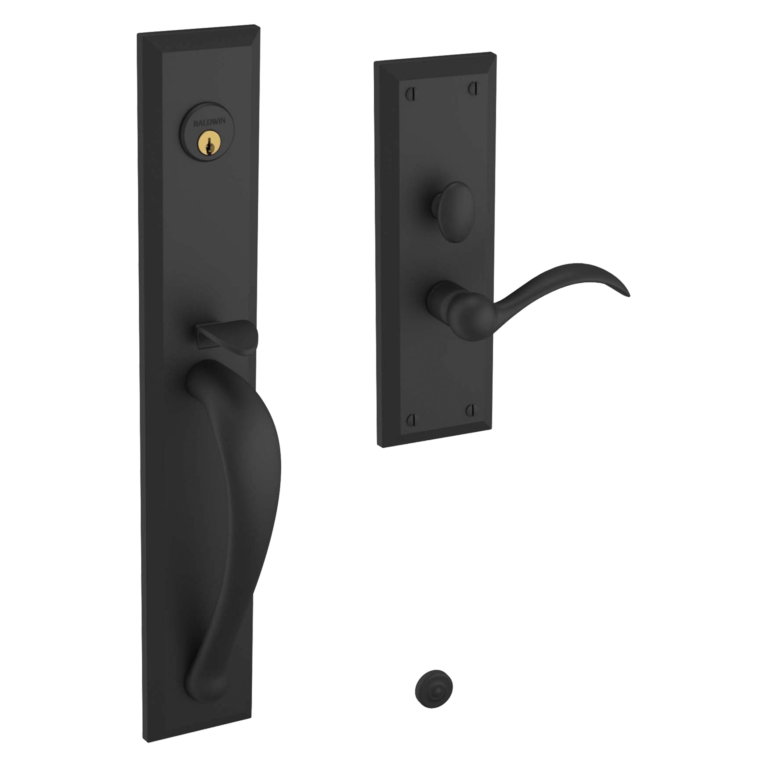 Baldwin - Estate Collection - Mortise Entry Handlesets - Cody Full Escutcheon M504 Mortise Handleset w/ Lever (Trim ONLY)