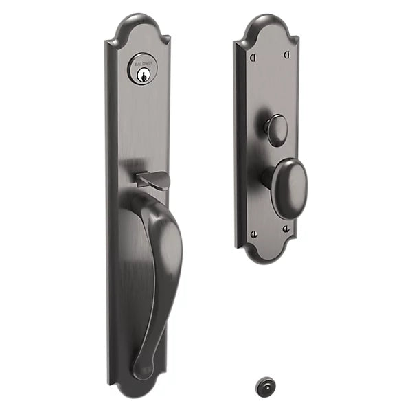 Baldwin - Estate Collection - Mortise Entry Handlesets - Boulder Full Escutcheon M514 Mortise Handleset w/ Knob (Trim ONLY)