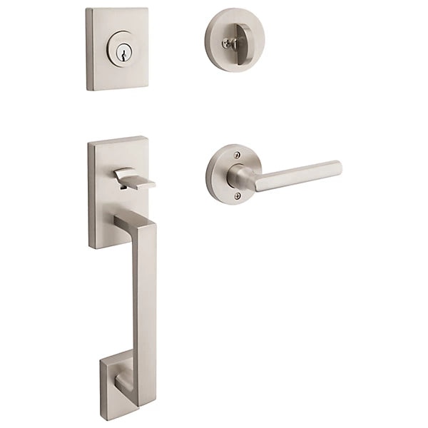 Baldwin - Reserve Collection - Tubular Entry Handlesets - La Jolla Sectional Handleset w/ Tube Lever & Rose