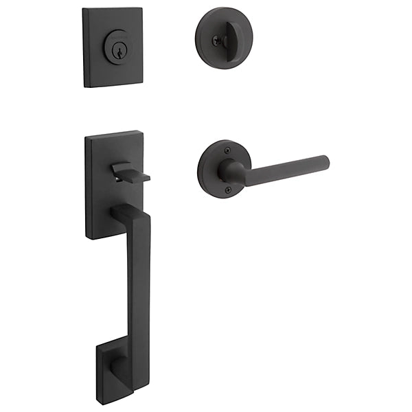 Baldwin - Reserve Collection - Tubular Entry Handlesets - La Jolla Sectional Handleset w/ Tube Lever & Rose