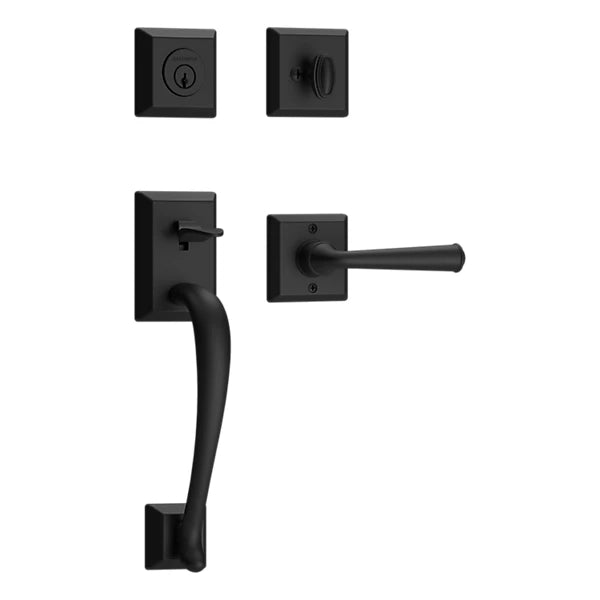 Baldwin - Reserve Collection - Tubular Entry Handlesets - Nappa Sectional Handleset w/ Federal Lever & Rose