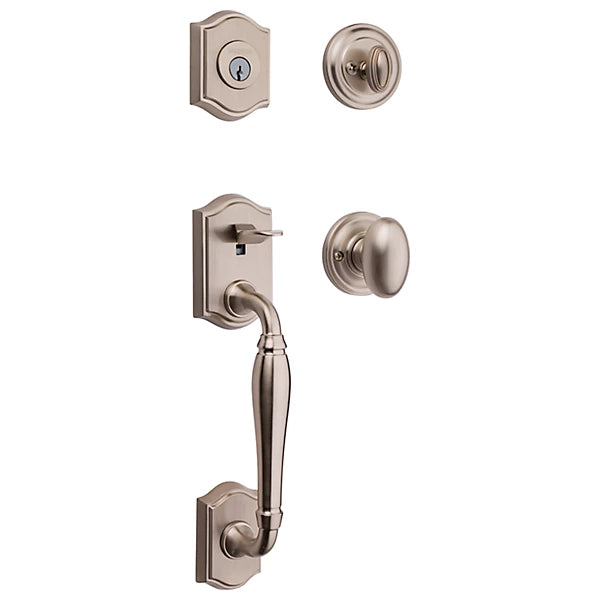 Baldwin - Reserve Collection - Tubular Entry Handlesets - Westcliff Sectional Handleset w/ Ellipse Knob & Rose