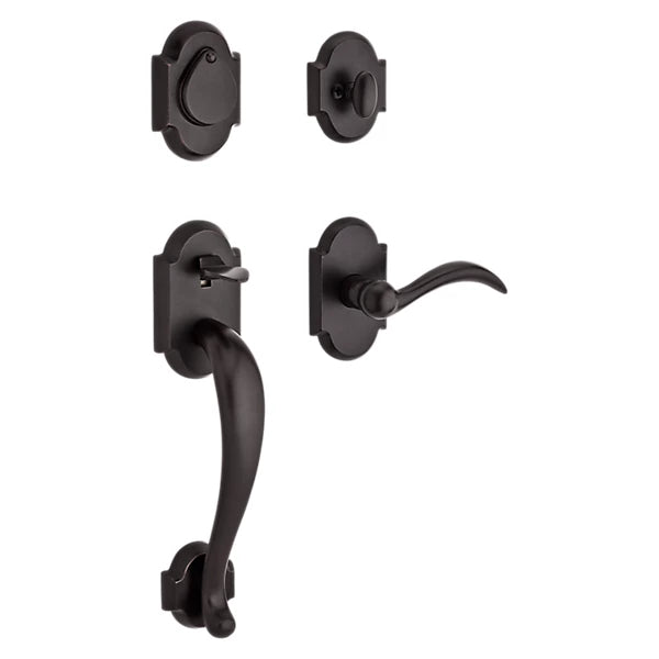 Baldwin - Reserve Collection - Tubular Entry Handlesets - Adirondack Sectional Handleset w/ Arch Lever & Rose