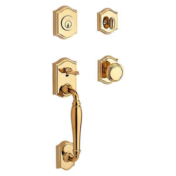 Baldwin - Reserve Collection - Tubular Entry Handlesets - Westcliff Sectional Handleset w/ Traditional Knob & Rose