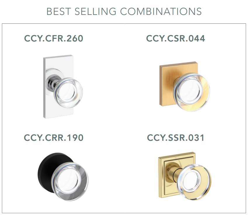 Baldwin - Reserve Collection - Interior Knobs - Contemporary Crystal Door Knob (Full Dummy)