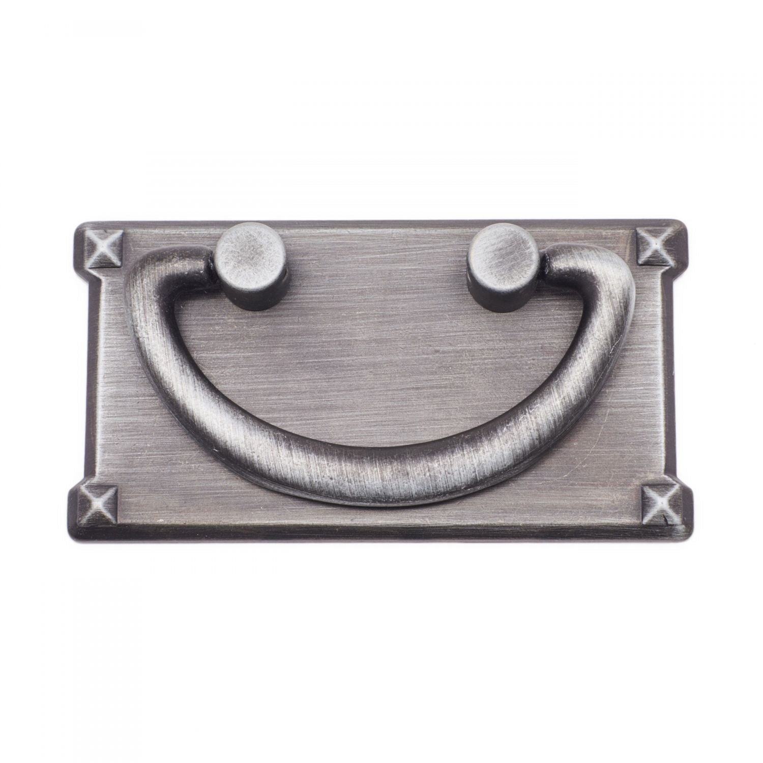 RK International - Bent Rectangle - 1-1/2" Rectangular Plated Bail Cabinet Pull