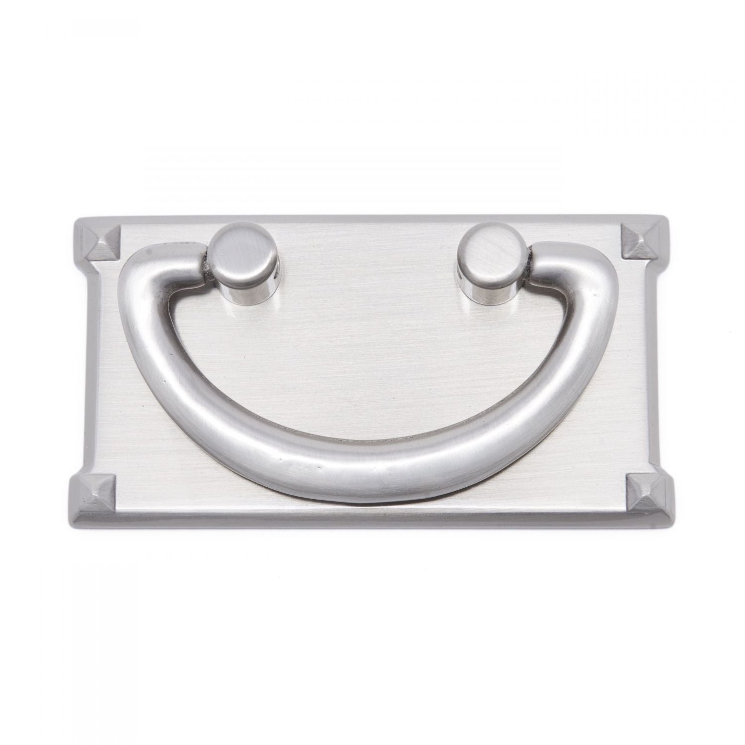 RK International - Bent Rectangle - 1-1/2" Rectangular Plated Bail Cabinet Pull