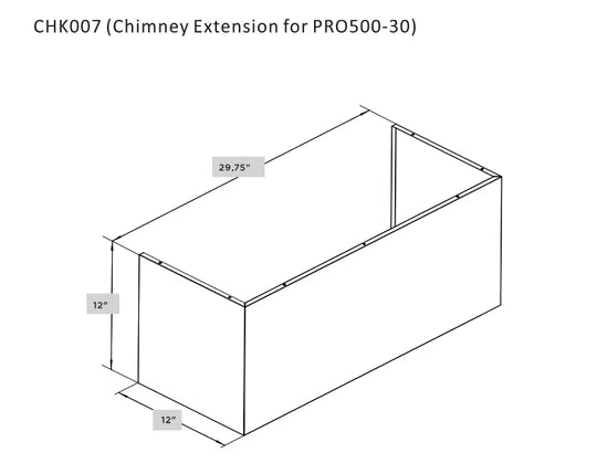 Hauslane - Accessories & Parts - PRO500 Chimney Cover Kit (Wall-Mounted)