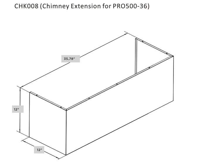 Hauslane - Accessories & Parts - PRO500 Chimney Cover Kit (Wall-Mounted)