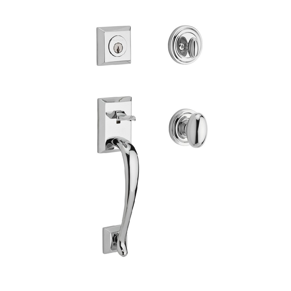 Baldwin - Reserve Collection - Tubular Entry Handlesets - Nappa Sectional Handleset w/ Ellipse Knob & Rose