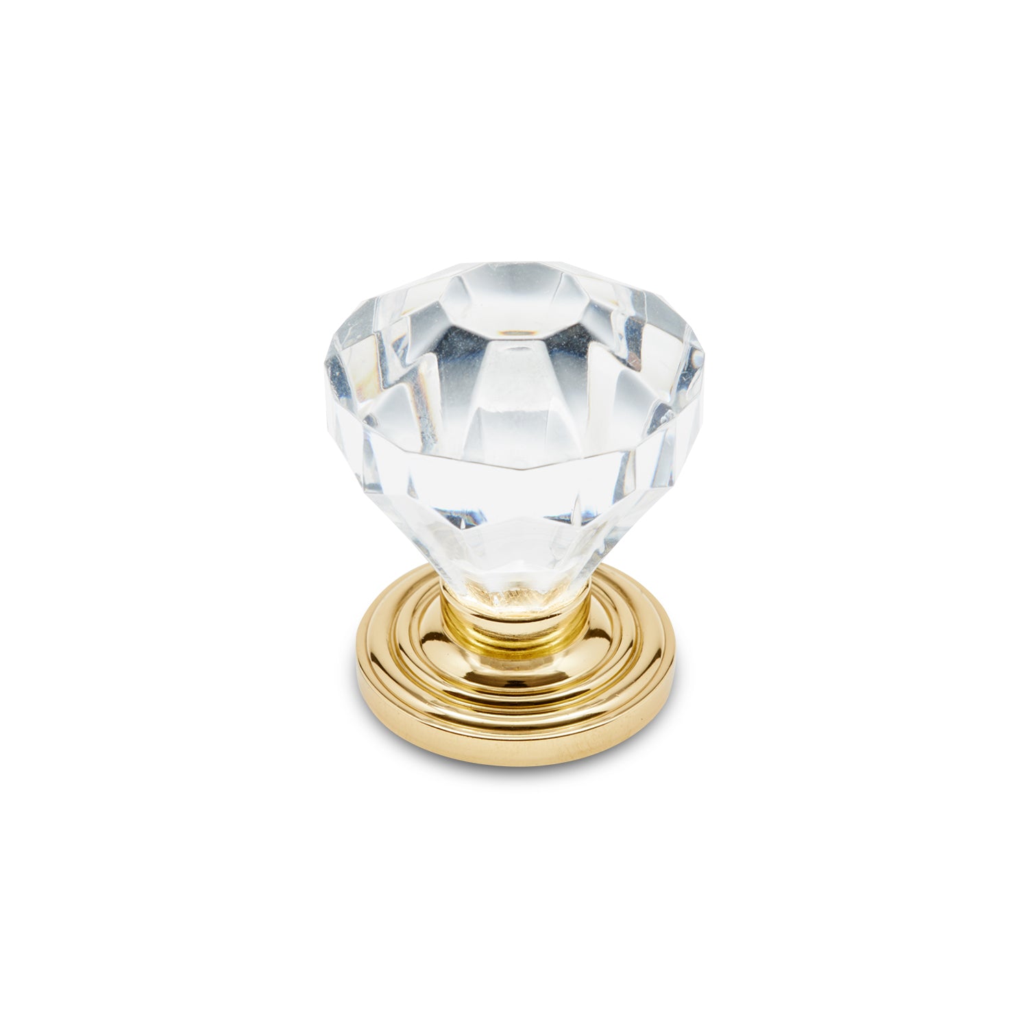 RK International - Acrylic Hammered - Diamond Cut Acrylic Cabinet Knob