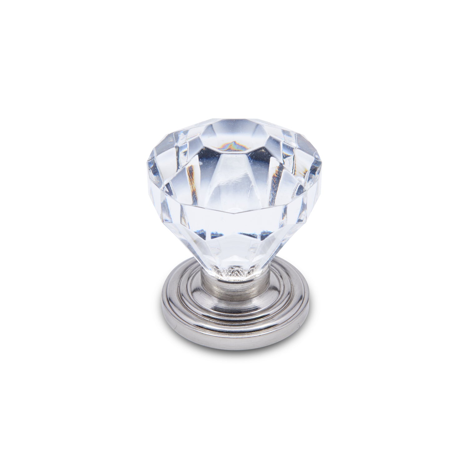 RK International - Acrylic Hammered - Diamond Cut Acrylic Cabinet Knob
