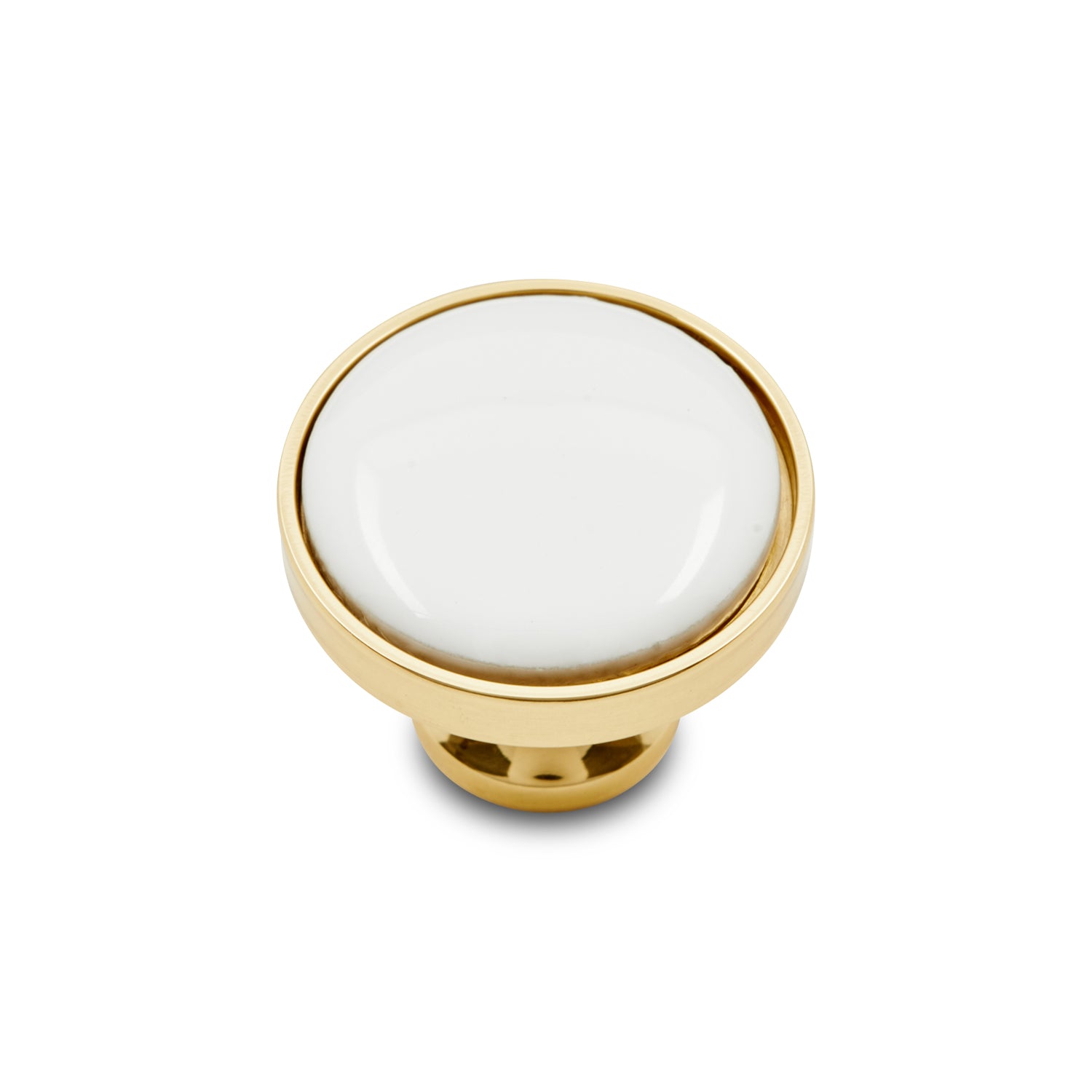 RK International - Porcelain - White Porcelain Inset Cabinet Knob
