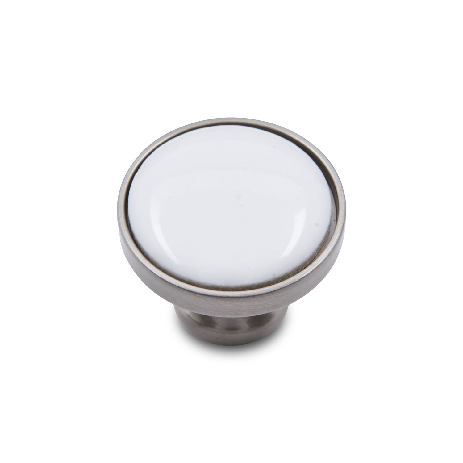RK International - Porcelain - White Porcelain Inset Cabinet Knob