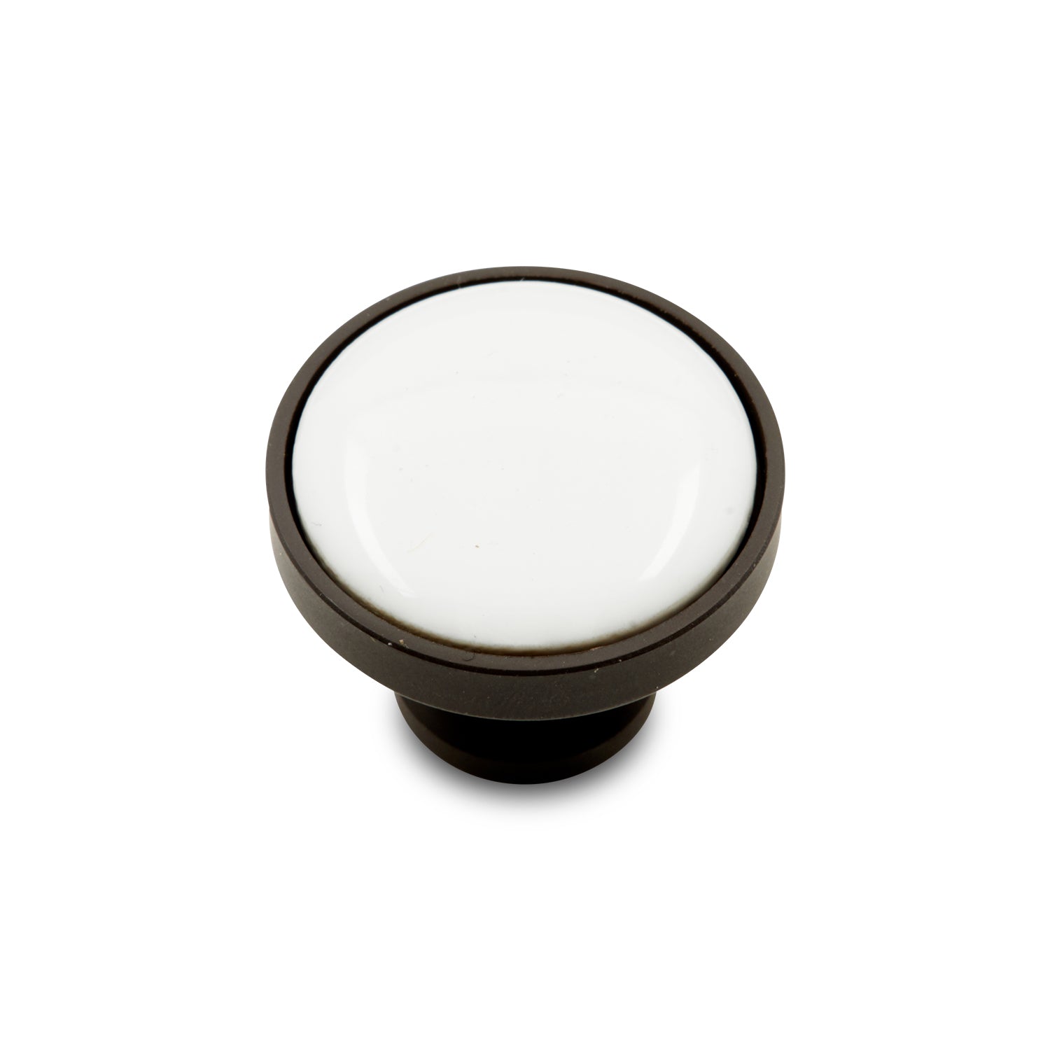RK International - Porcelain - White Porcelain Inset Cabinet Knob