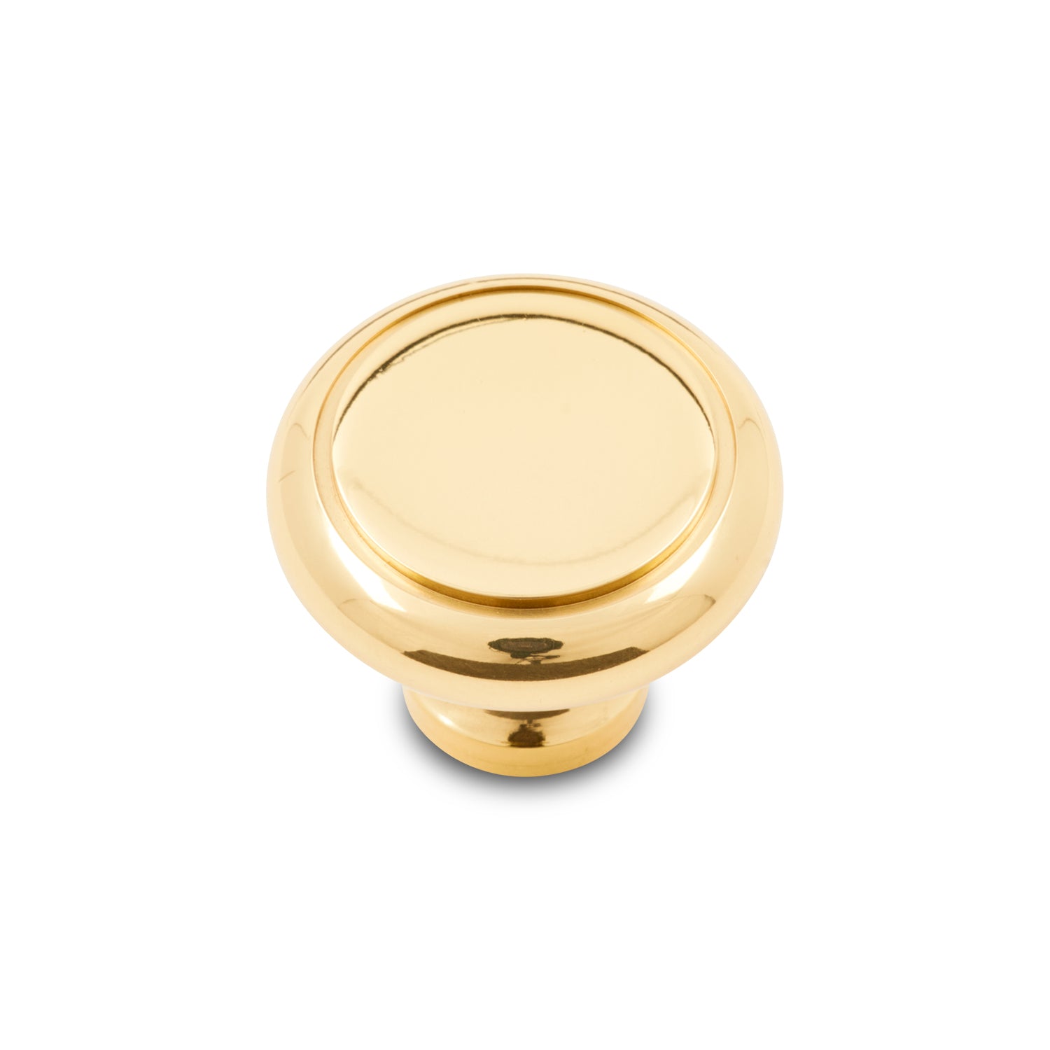 RK International - Two Tone - Two-Tone Cabinet Knob with Flat Brass Insert