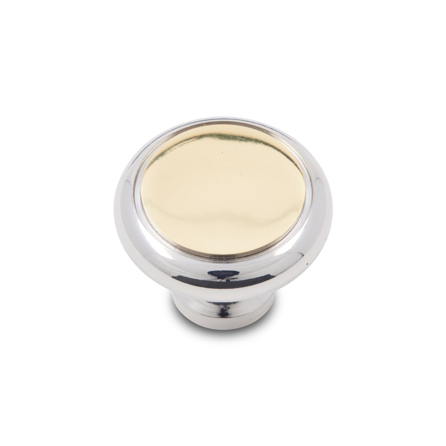 RK International - Two Tone - Two-Tone Cabinet Knob with Flat Brass Insert